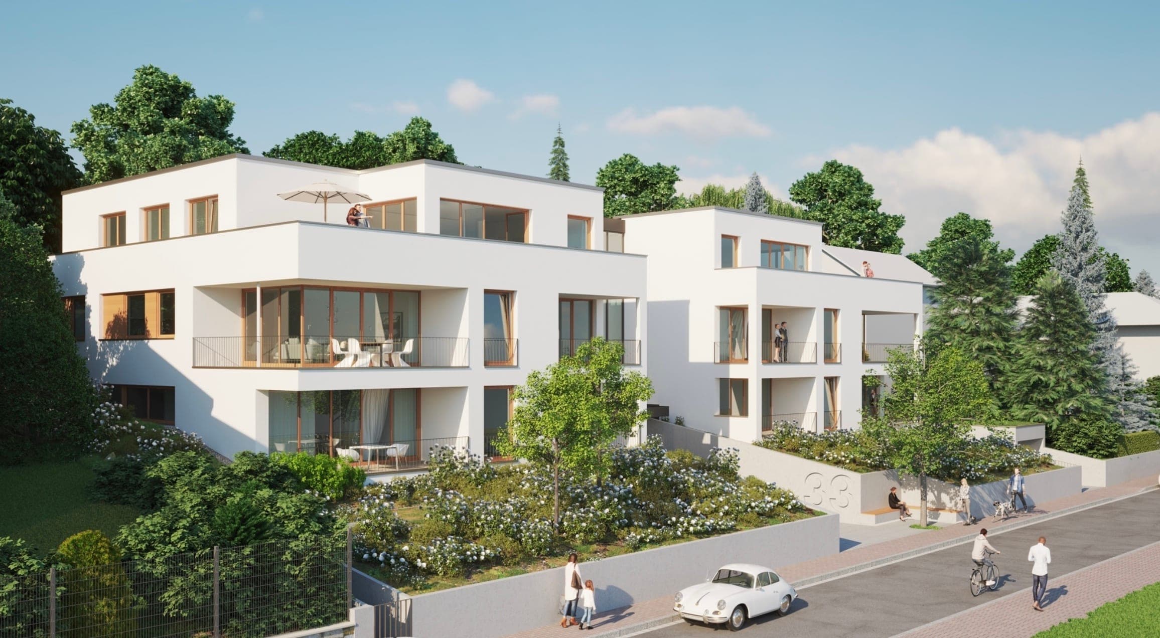 Visualisierung der Stadtvillen Am Bächelchen 33 in Frankfurt am Main